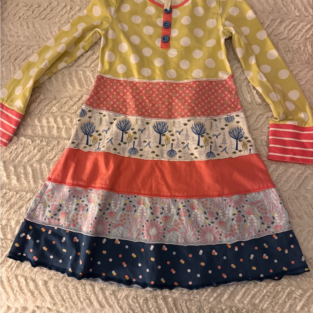 Matilda Jane Yellow and Coral Kids Dress